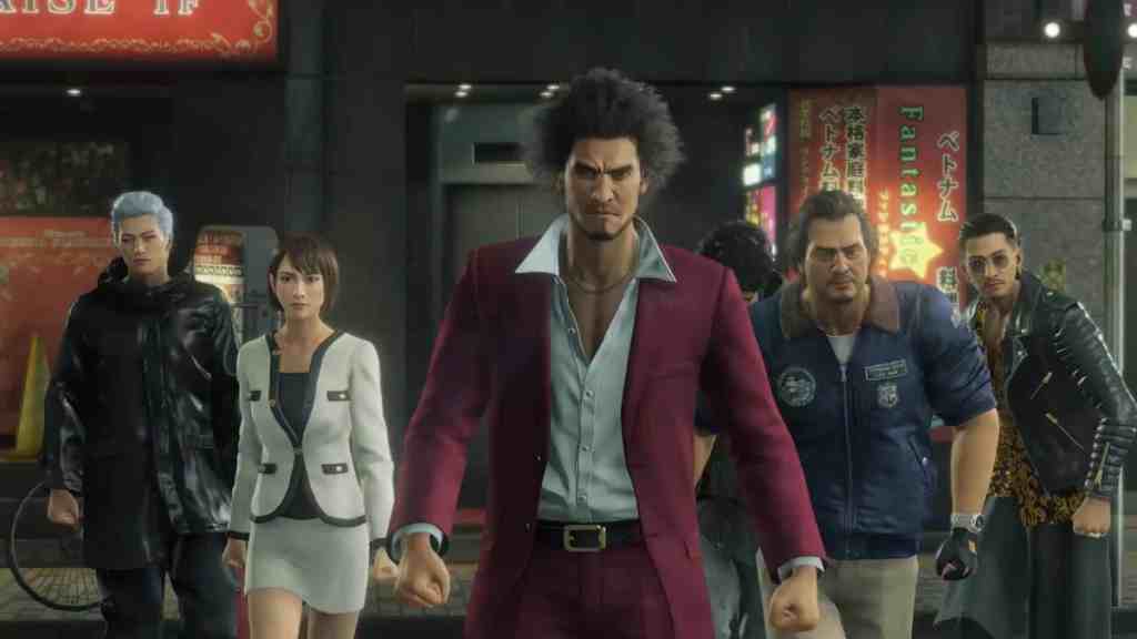 Kasuga leads a team of allies in Yakuza: Like a Dragon