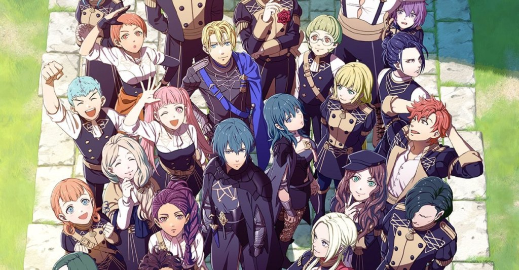 The assembled cast of Fire Emblem: Three Houses