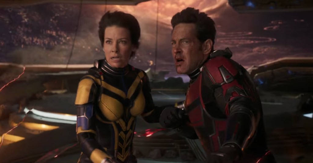 Ant-Man and the Wasp stand next to each other in the Quantum Realm