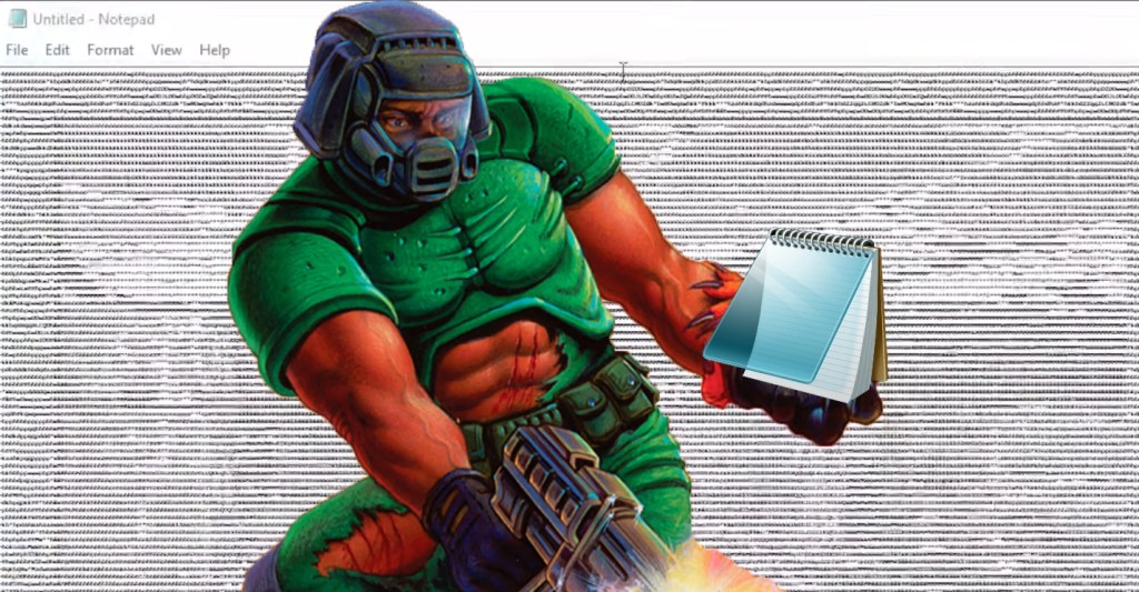 Doom in Notepad: Watch the Classic Running Fully Playable at 60 FPS - escapistmagazine.com