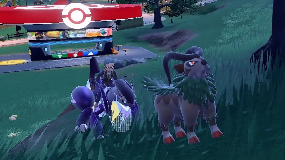 Gogoat en batalla - Los mejores Pokémon de tipo planta en escarlata y violeta
