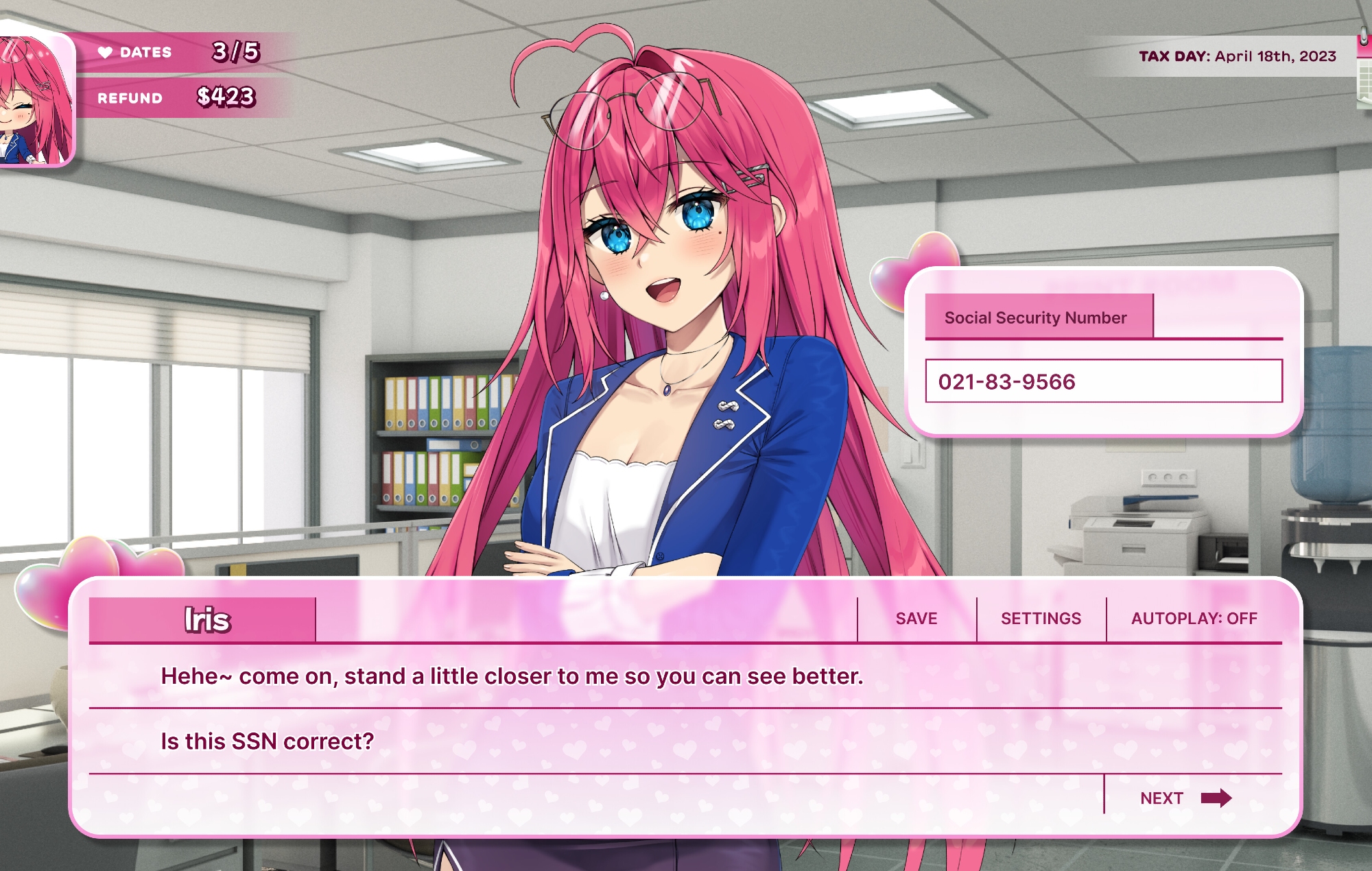 I played the anime dating sim that does your taxes for you | TechCrunch