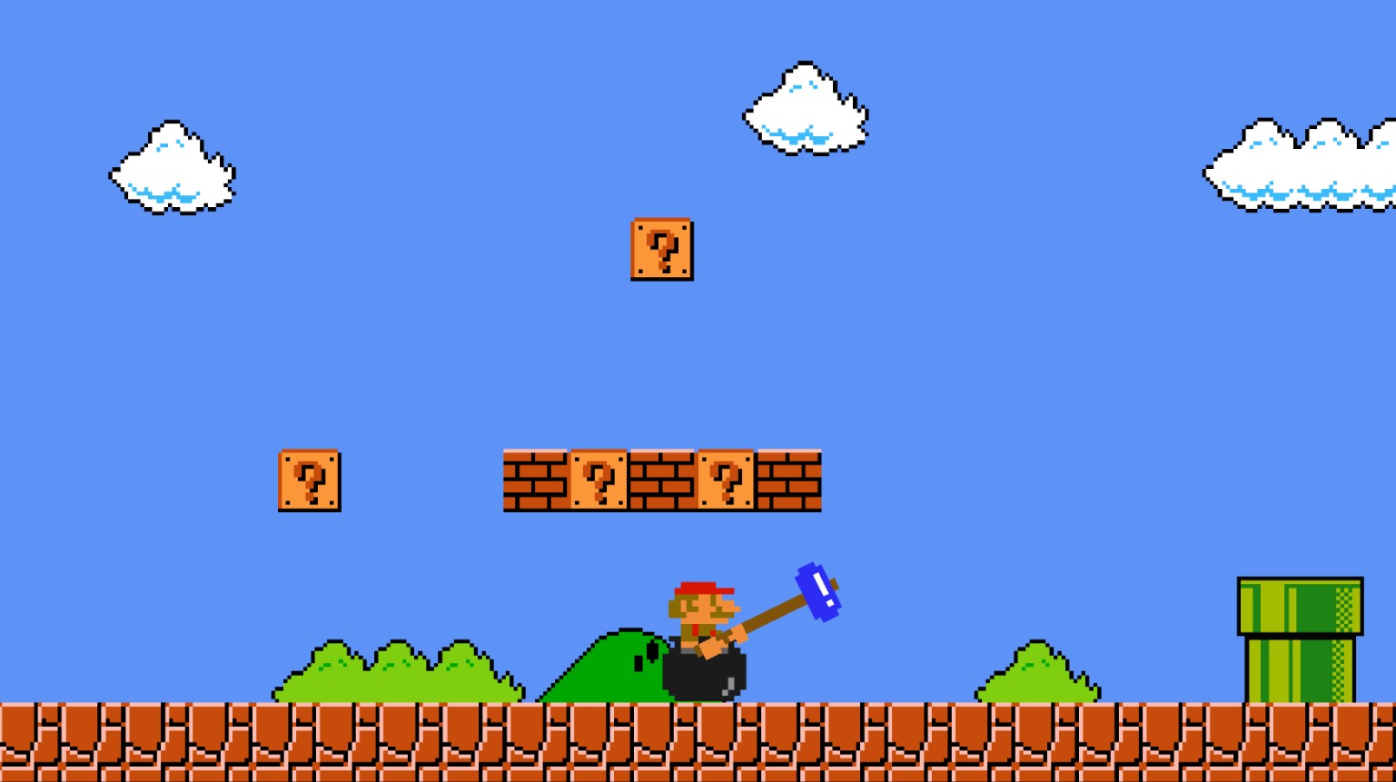Getting Over It“ in „Super Mario Bros.“ - Hammer Game-Mashup