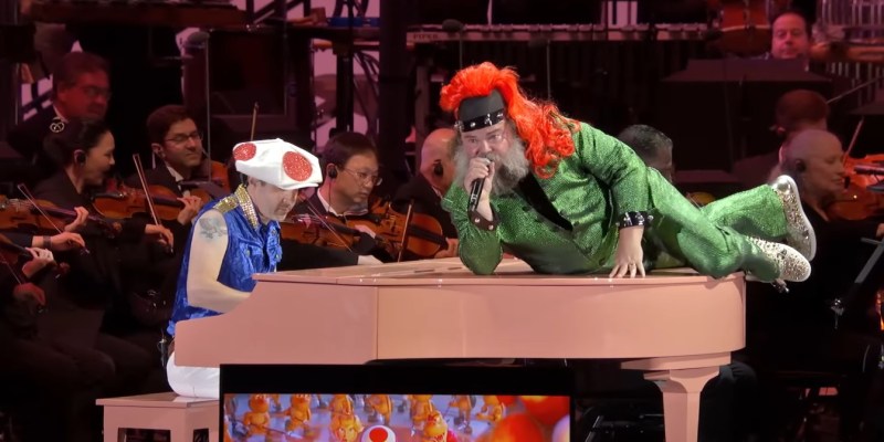 Random: Jack Black Sings Mario Movie Song, 'Peaches', Live At The Game  Awards Concert﻿