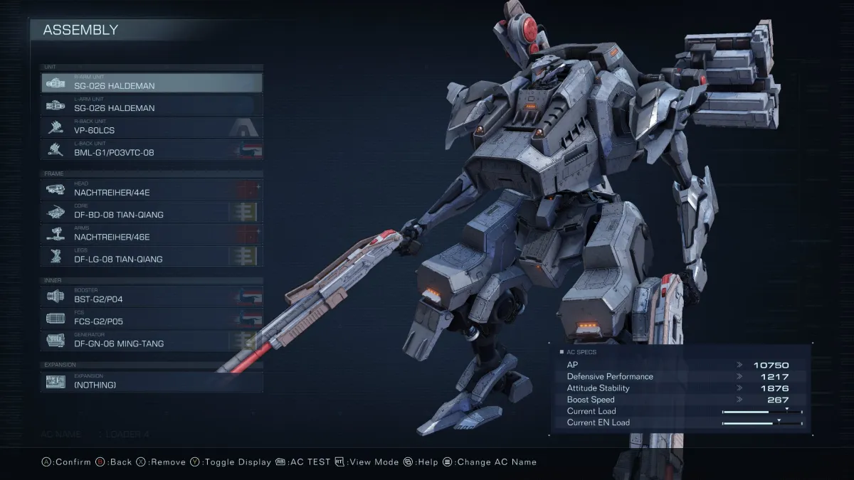 Best Armored Core 6 frame parts
