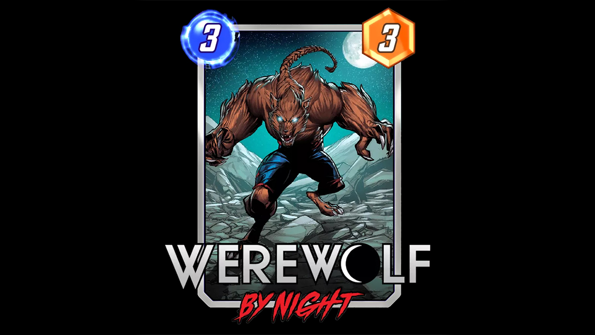 Marvel Snap - Sera Surfer, featuring Werewolf By Night