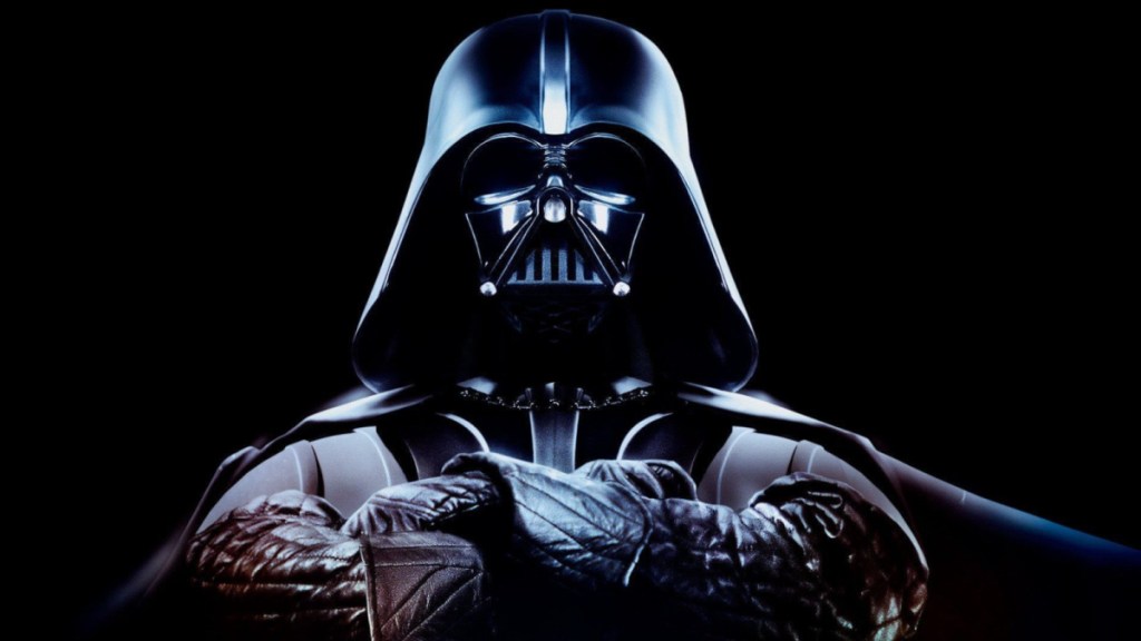 a cropped image of Darth Vader with his arms crossed