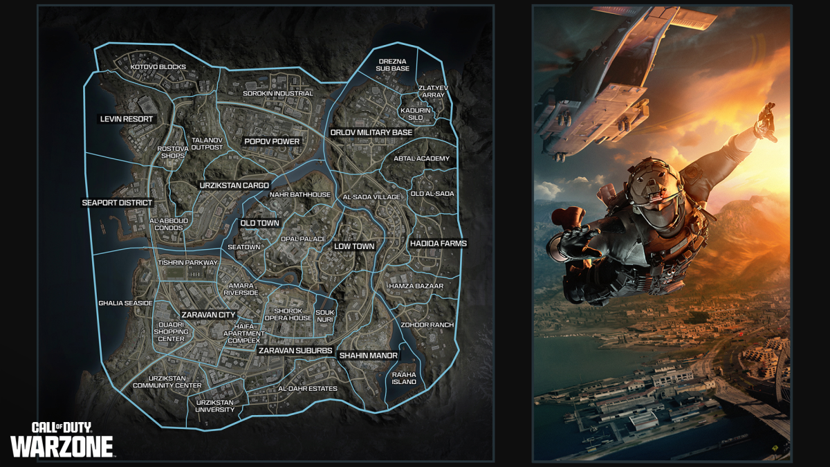 The Urzikstand map in Warzone. This image is part of an article about why Modern Warfare 3's Urzikstand map has a smaller player count.