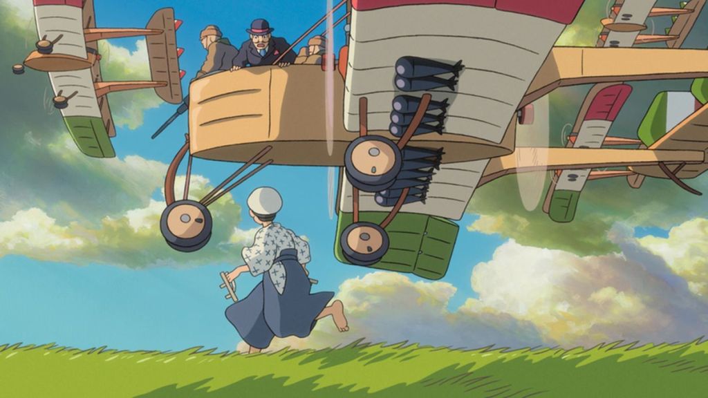 Planes volando en The Wind Rises.  Esta imagen forma parte de un ranking de todas las películas de Hayao Miyazaki.