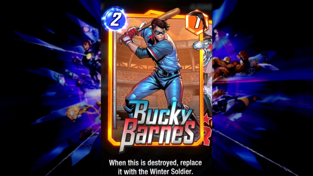 the baseball variant of bucky barnes in marvel snap