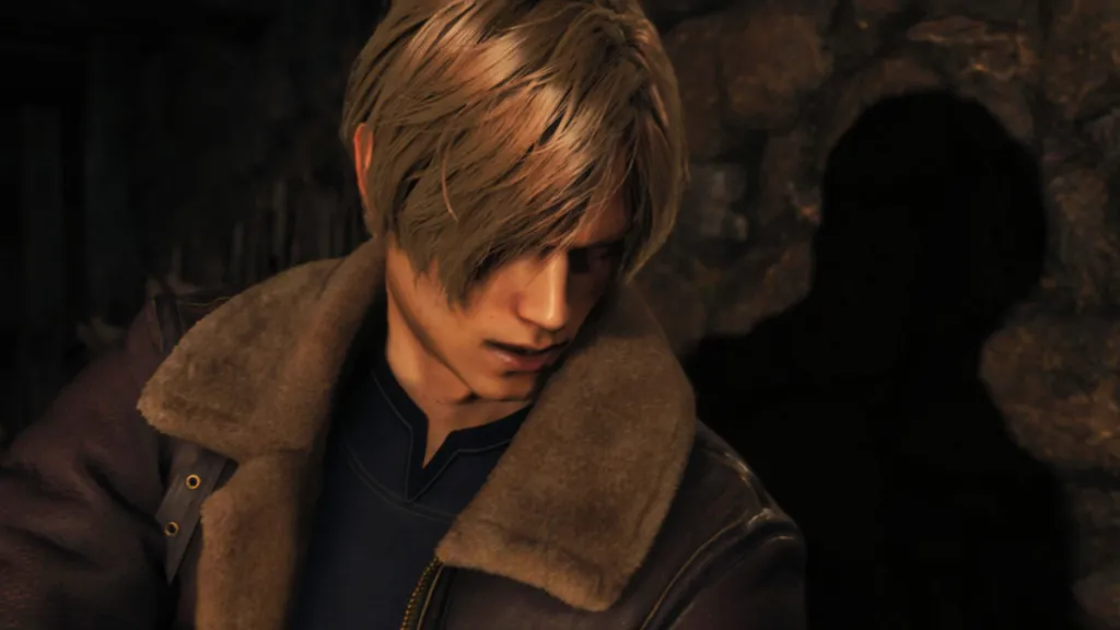 Leon from Resident Evil 4, a man with floppy hair and a fur-collared jacket.