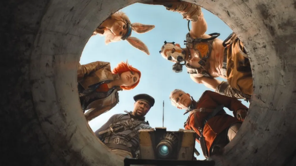 Still of the Borderlands cast from the trailer.