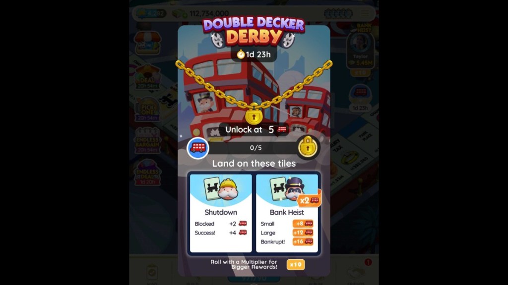 Double Decker Derby Monopoly GO Milestone Rewards