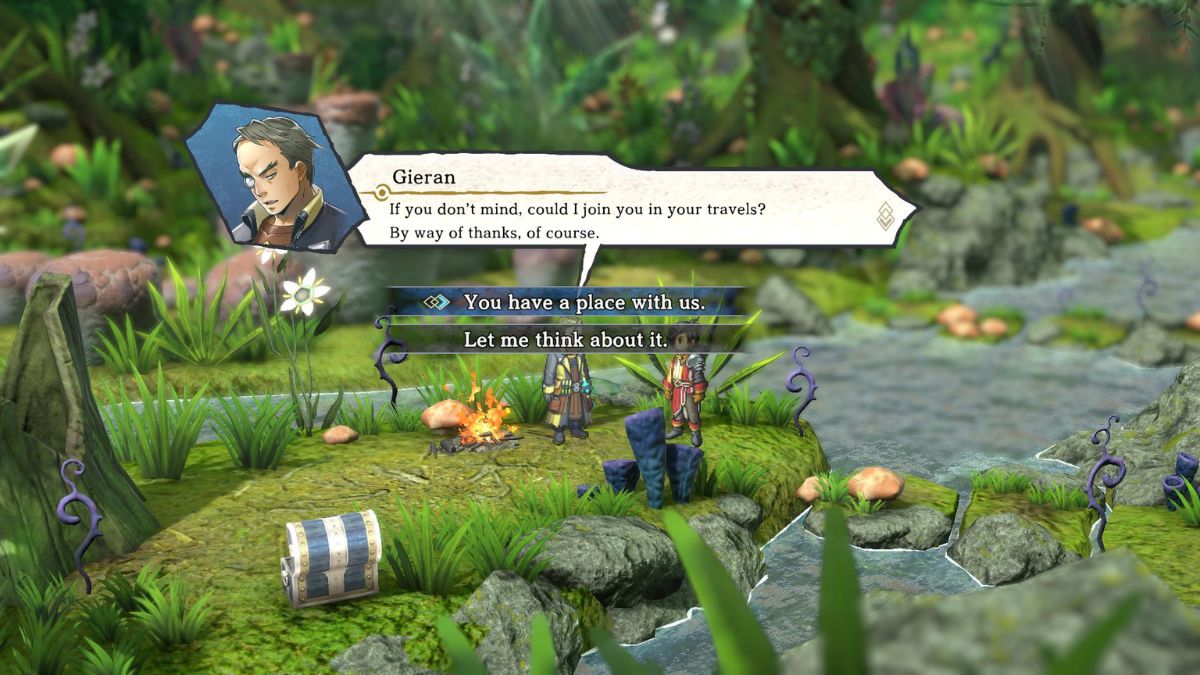 Screenshot of recruiting Gieran in Eiyuden Chronicle: Hundred Heroes.