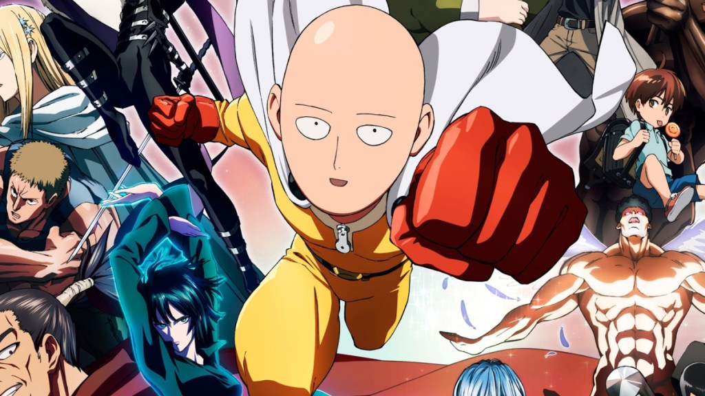 One Punch Man Poster Art of Saitama readying a punch