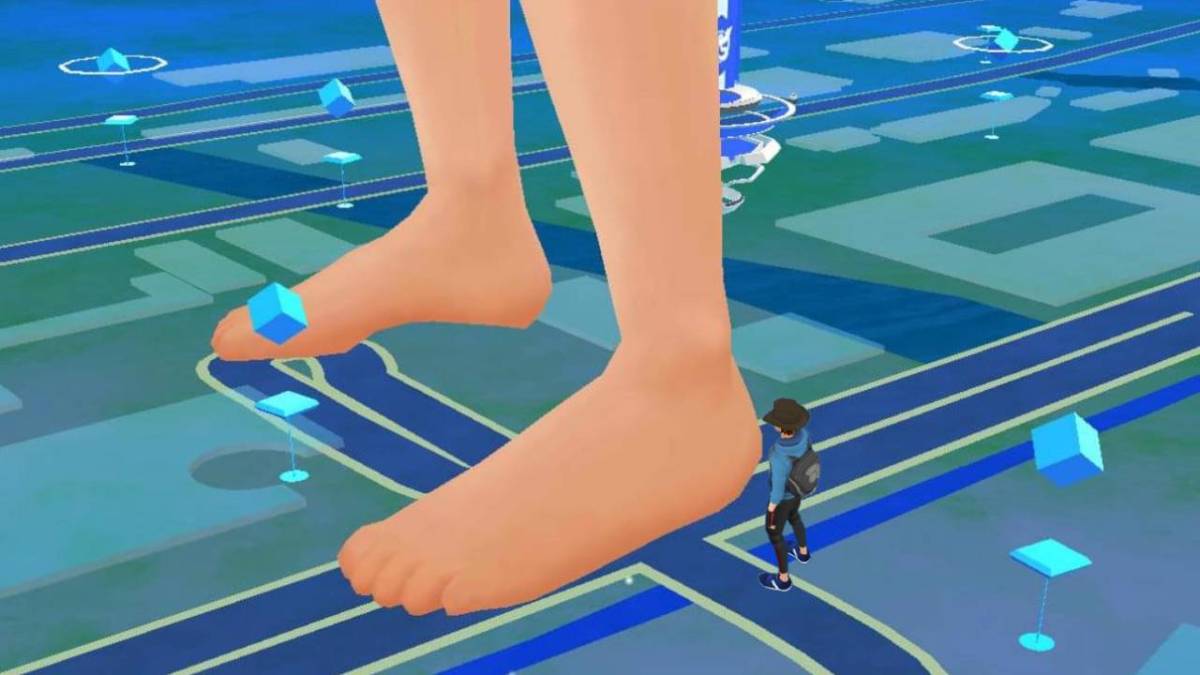 Pokemon GO Trainer Baffled As Massive Pair of Feet Invade Game