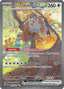 Bloodmoon Ursaluna ex Pokemon card from Pokemon TCG: Twilight Masquerade