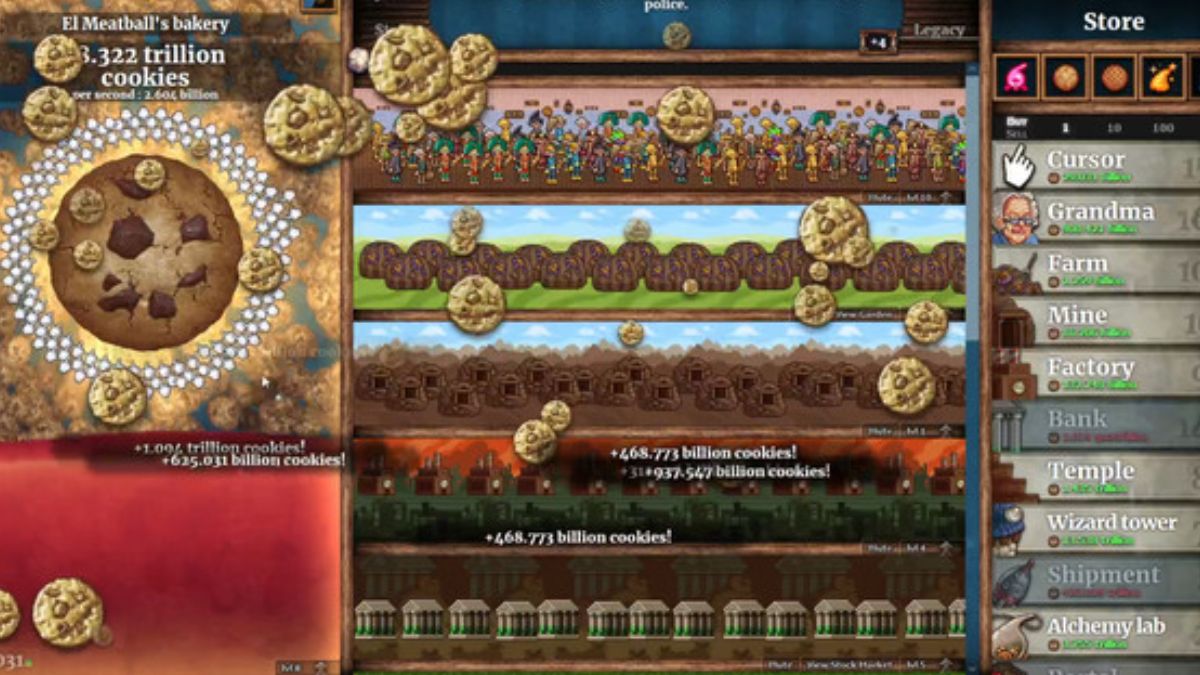 Screensht of the Cookie Clicker io Game