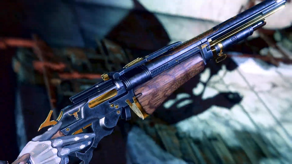 Close up image of the Dead Man's Tale scout rifle in Destiny 2