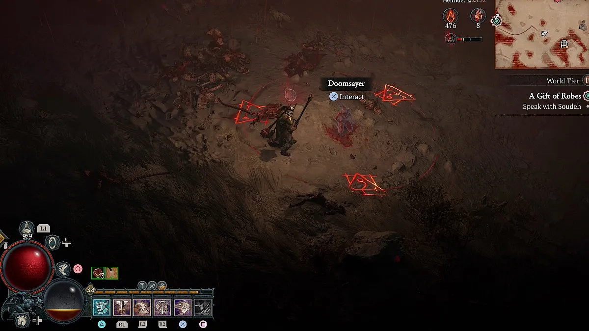 Doomsayer interaction in Diablo 4.