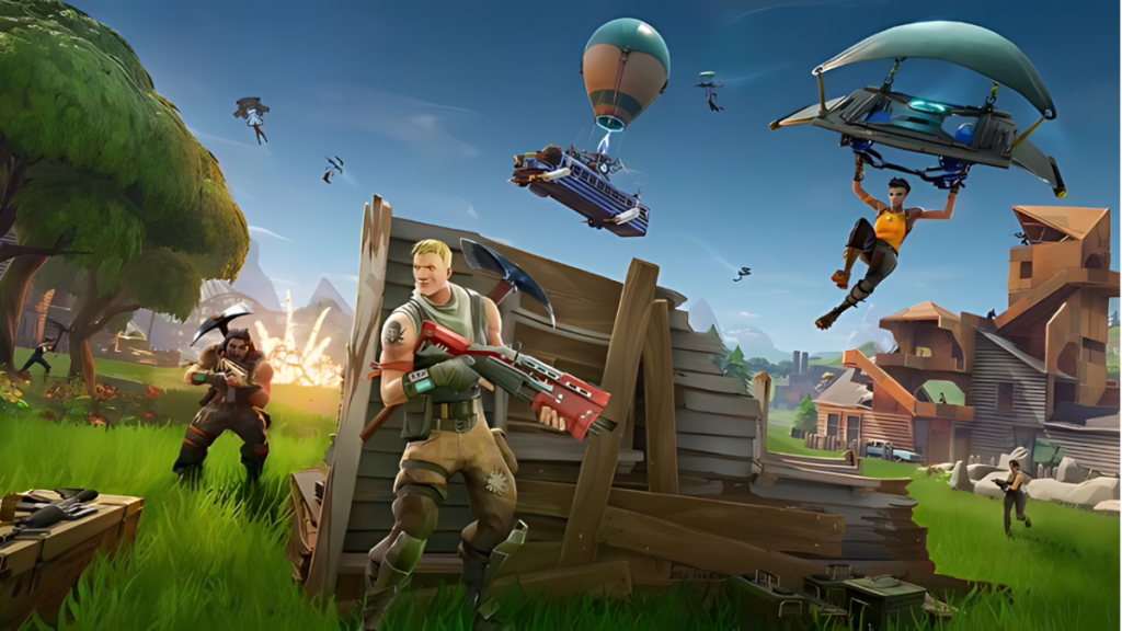 Fortnite Battle Royale Keyart Textless as part of an article about whether the game is down and how to check server status.