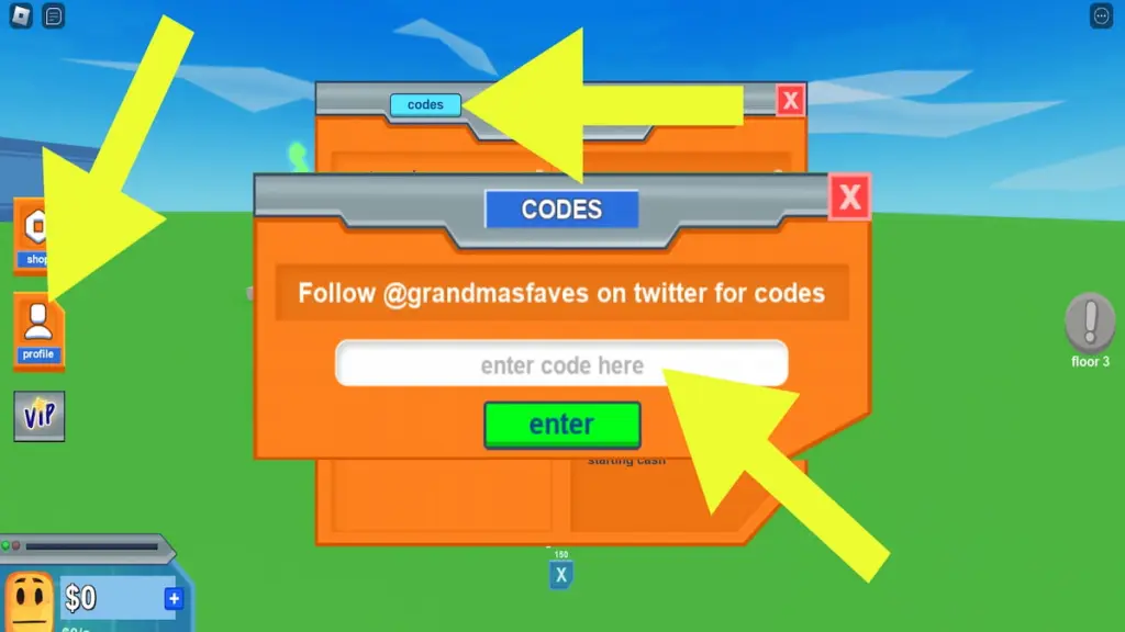 How to redeem codes in Roblox Mall Tycoon