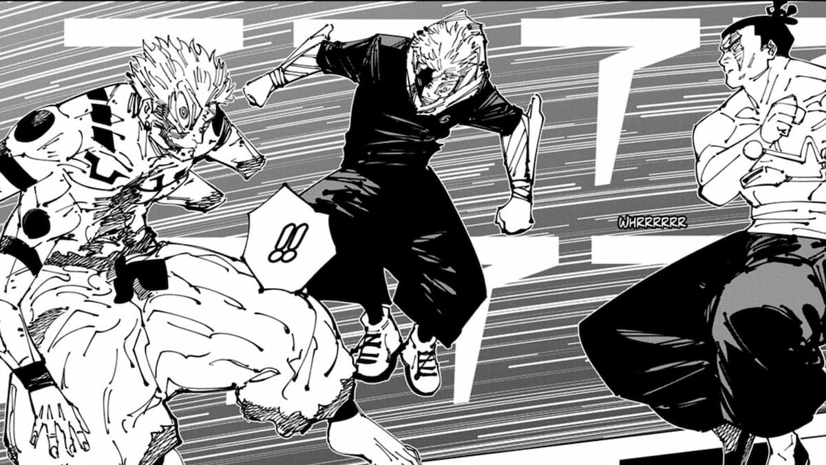 Sukuna, Yuji, and Todo in chapter 260 of Jujutsu Kaisen (JJK)