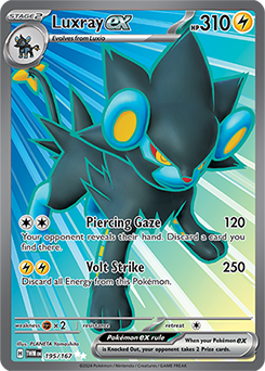 luxray ex Pokemon card from Pokemon TCG: Twilight Masquerade