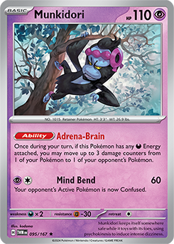 Munkidori Pokemon card from Pokemon TCG: Twilight Masquerade