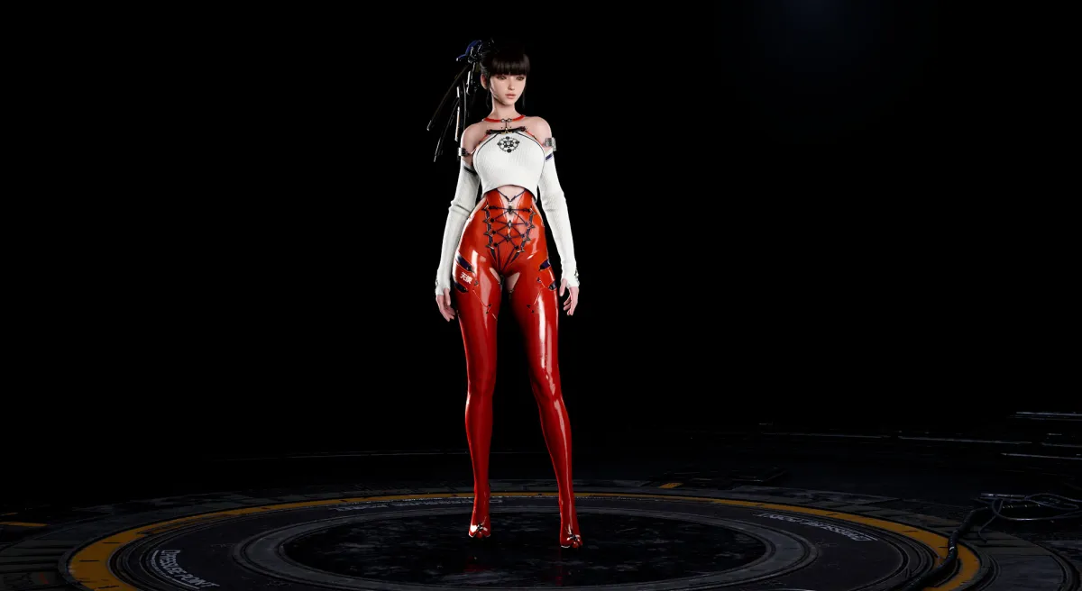 Image of Eve wearing the Neurolink Suit in Stellar Blade
