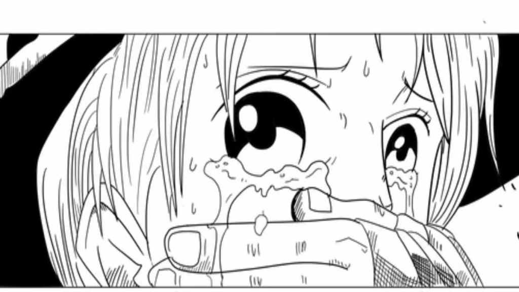 Nami in the One Piece manga during the Arlong Park arc