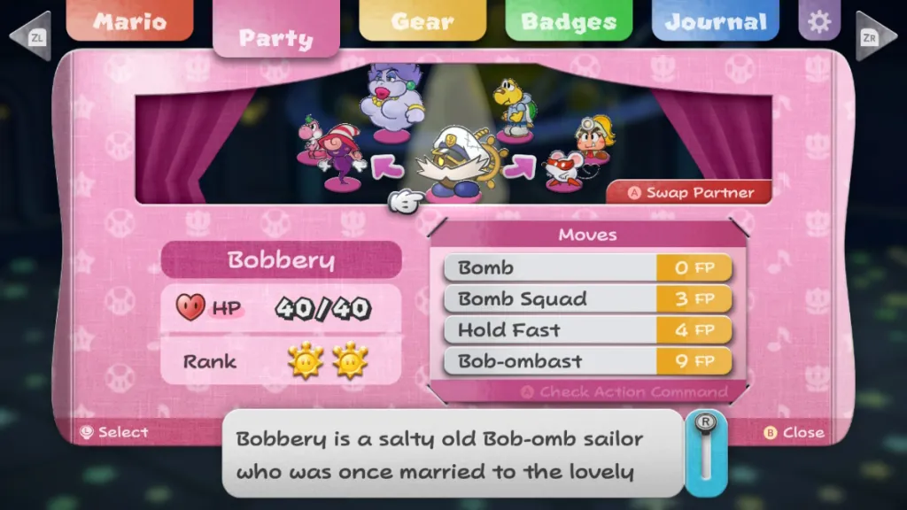 Bobbery from Paper Mario: The Thousand-Year Door