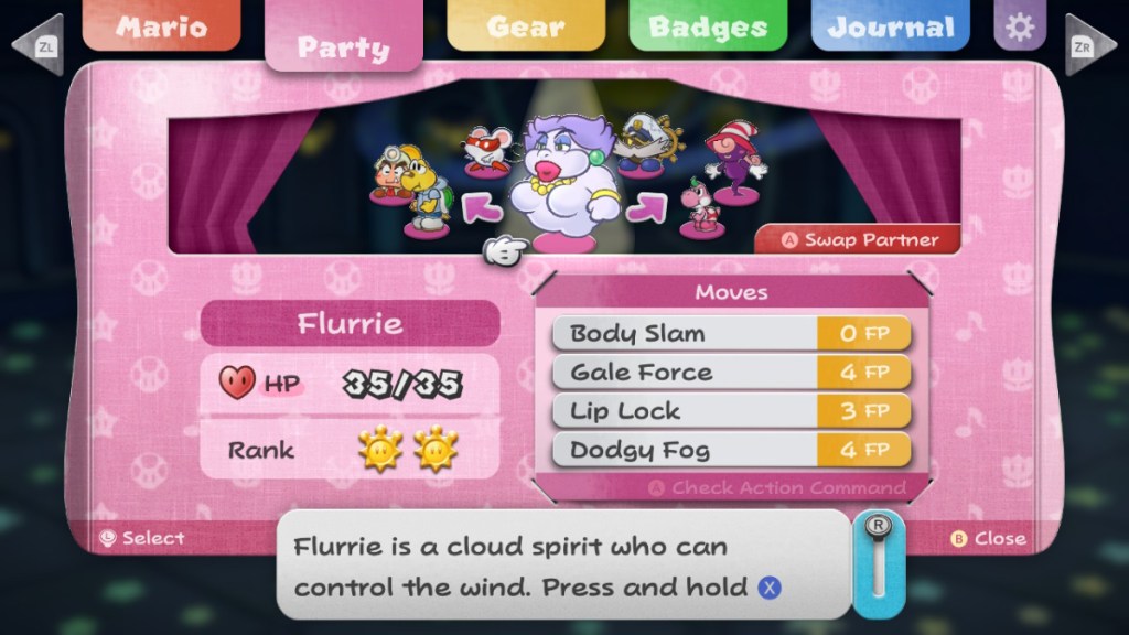 Flurrie from Paper Mario: The Thousand-Year Door