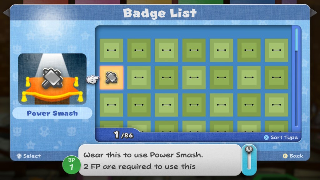 Power Smash badge in Paper Mario: The Thousand-Year Door