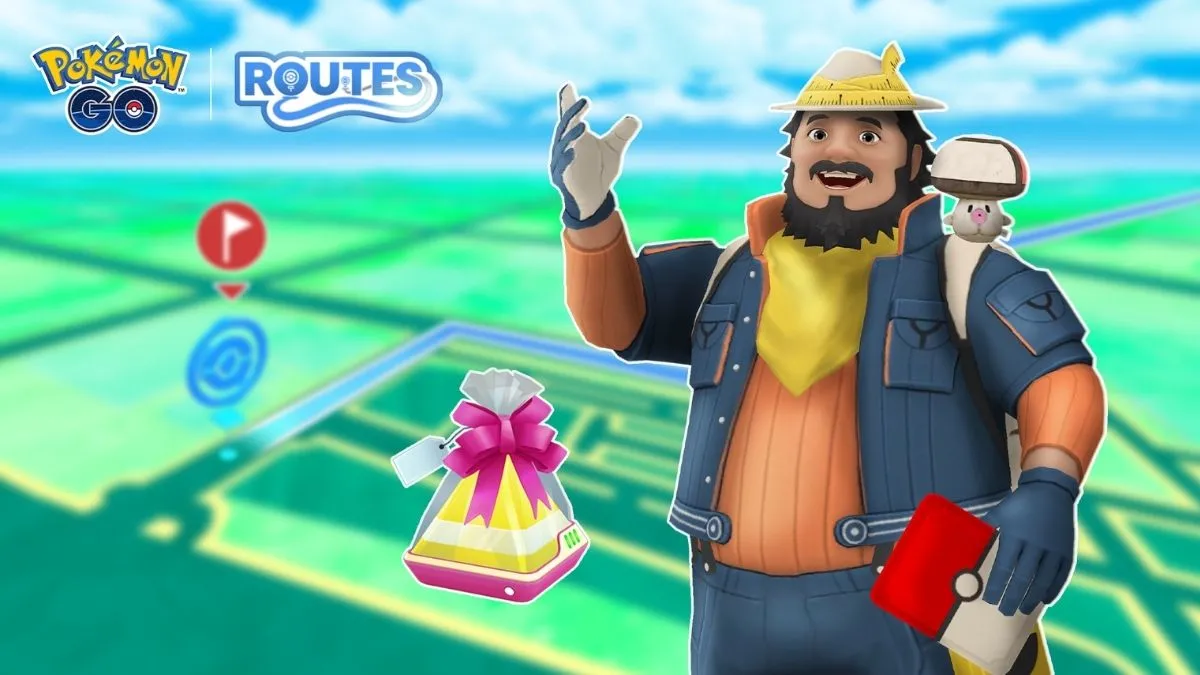 Pokemon GO map image featuring the Routes character Mateo 