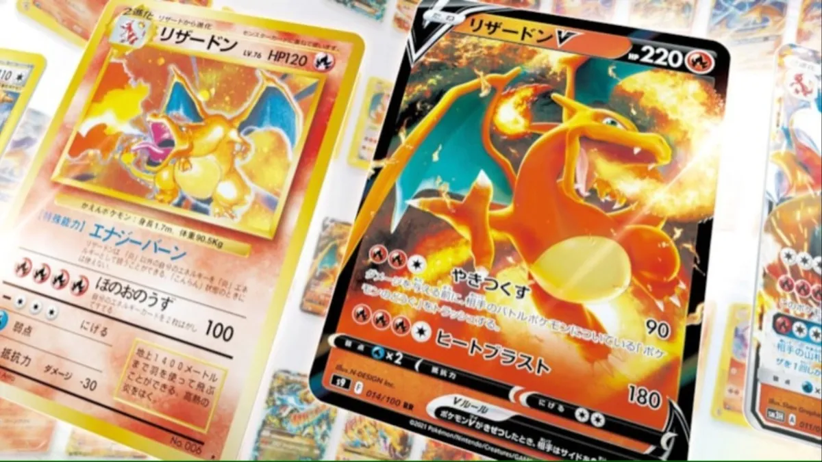 Japanese Charizard cards from the Pokemon TCG