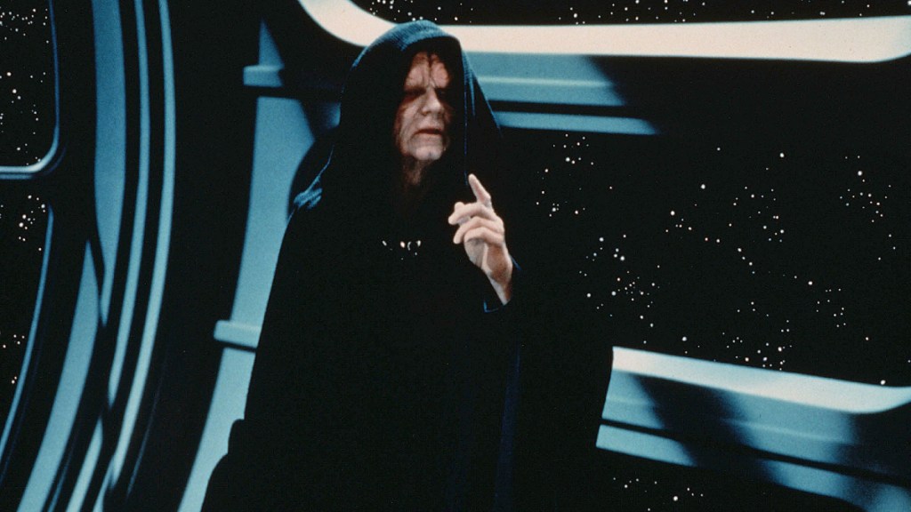 Emperor Palpatine aboard the Death Star II in Star Wars: Return of the Jedi