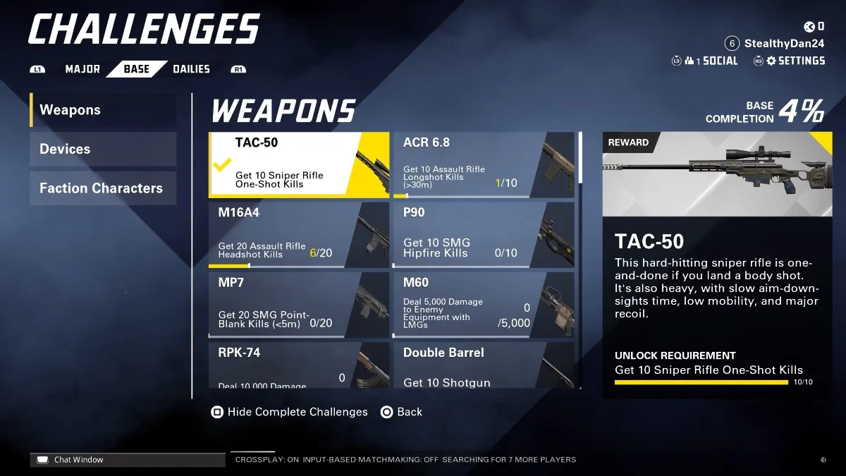 TAC-50 challenge in XDefiant.