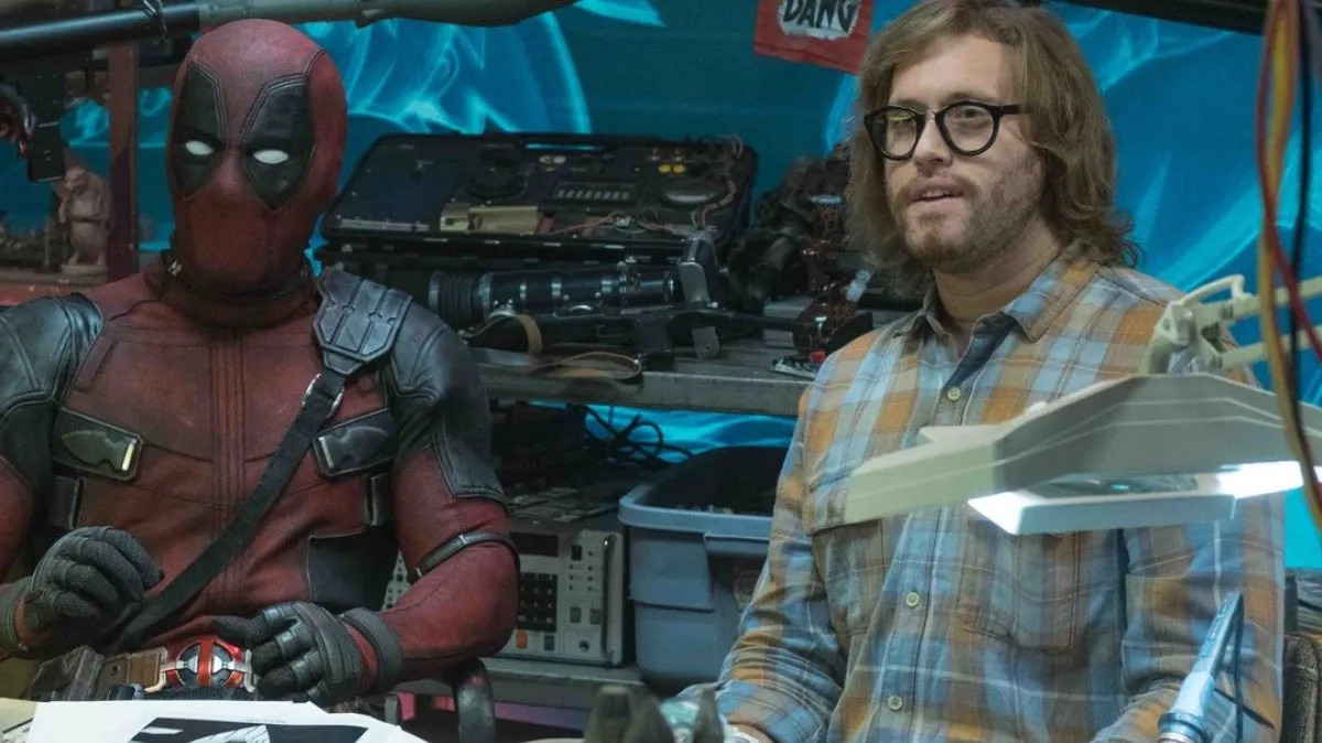 Weasel and Deadpool sitting next to each other. This image is part of an article about whether TJ Miller is in Deadpool 3.