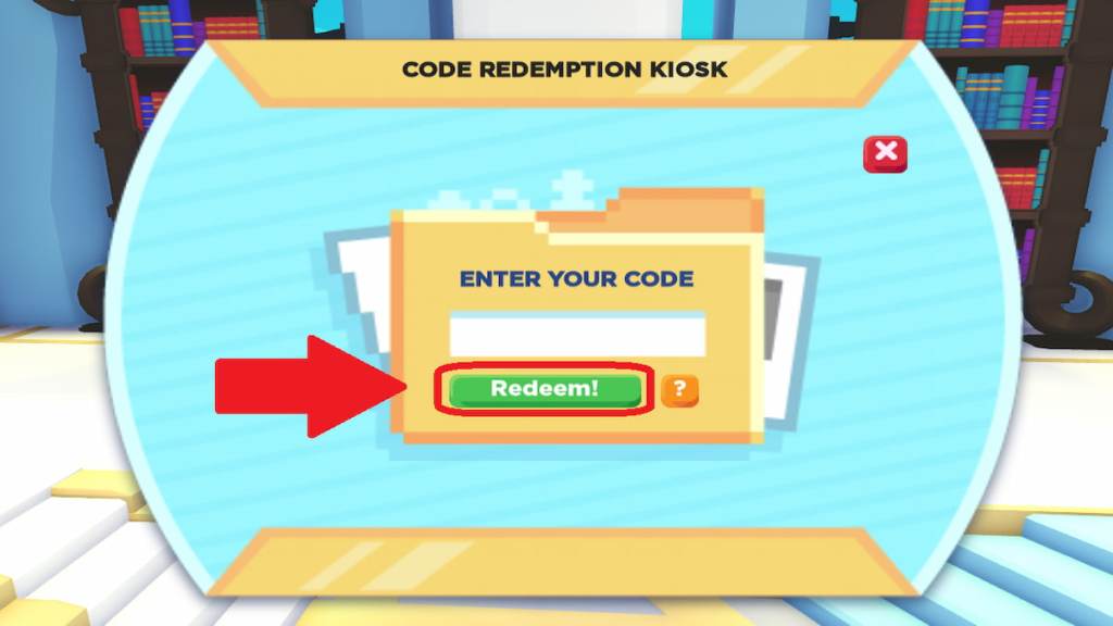 Adopt Me How to redeem codes pop up box