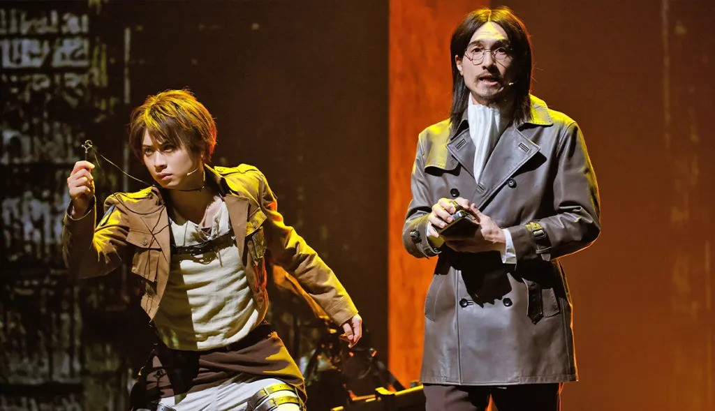 Grisha and Eren in Attack on Titan: The Musical.