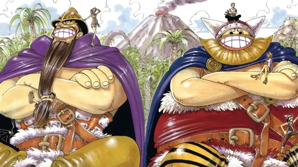 Two giants in One Piece as part of an article about the confirmed release date of Chapter 1125.