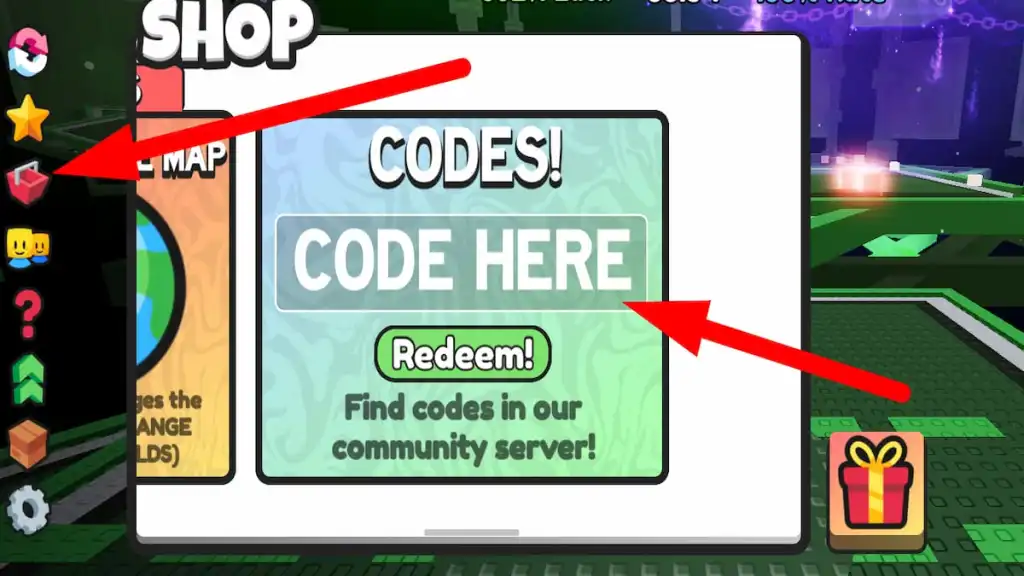 How to redeem codes in Block Mayhem