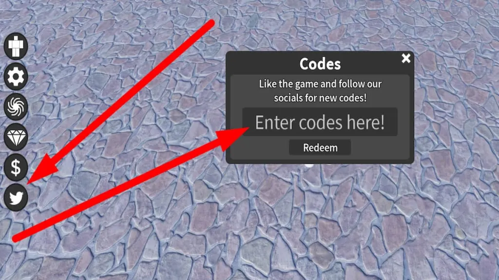 How to redeem codes in Demon Blade Tycoon