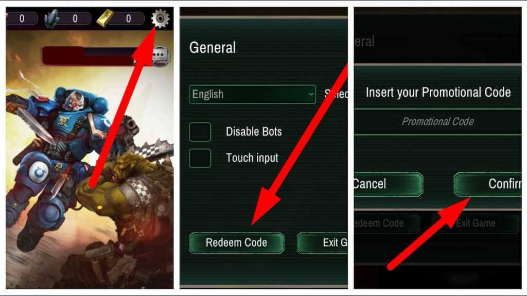 How to redeem codes in Warhammer 40, 000: Warpforge