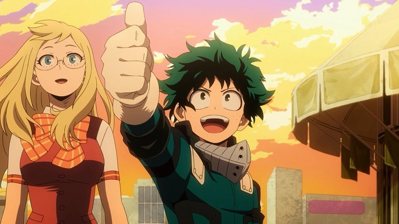 Deku gives a thumbs up