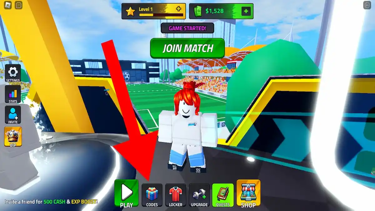 How to redeem codes in Ultimate Soccer. 