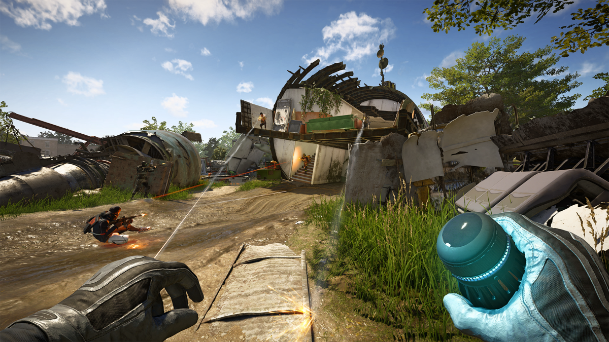 A player throwing a grenade in XDefiant. This image is part of an article about what the max level is in XDefiant.