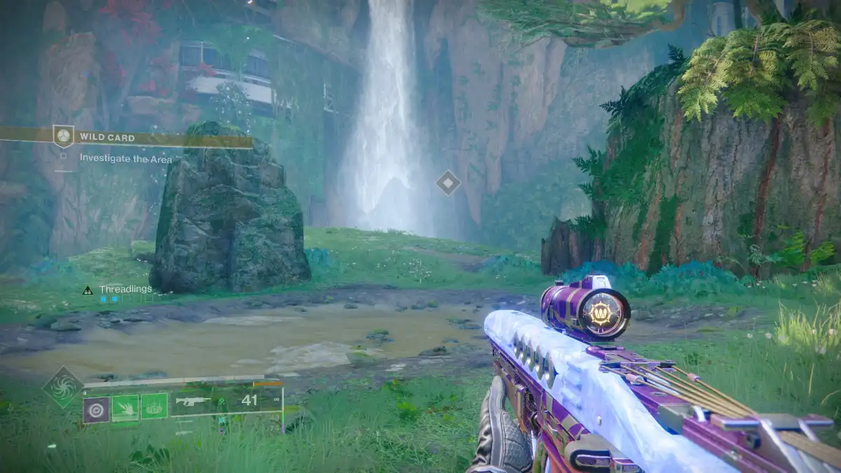 Waterfall investigation point in Destiny 2