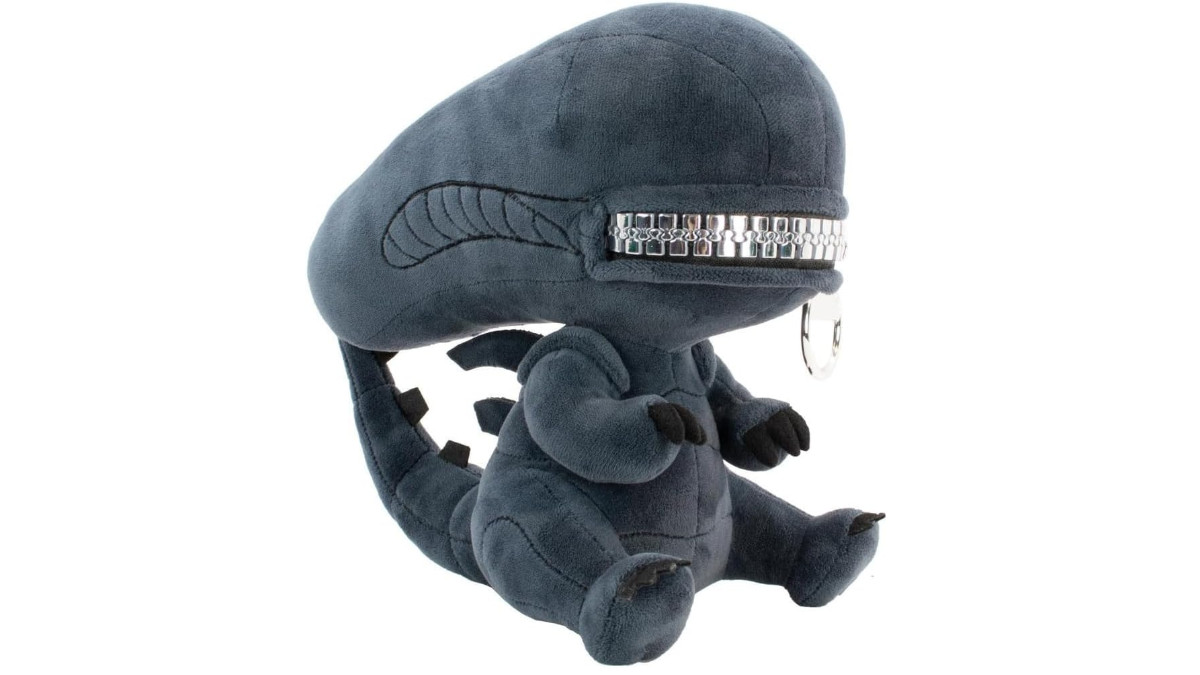 Xenomorph plushie horror collectible.